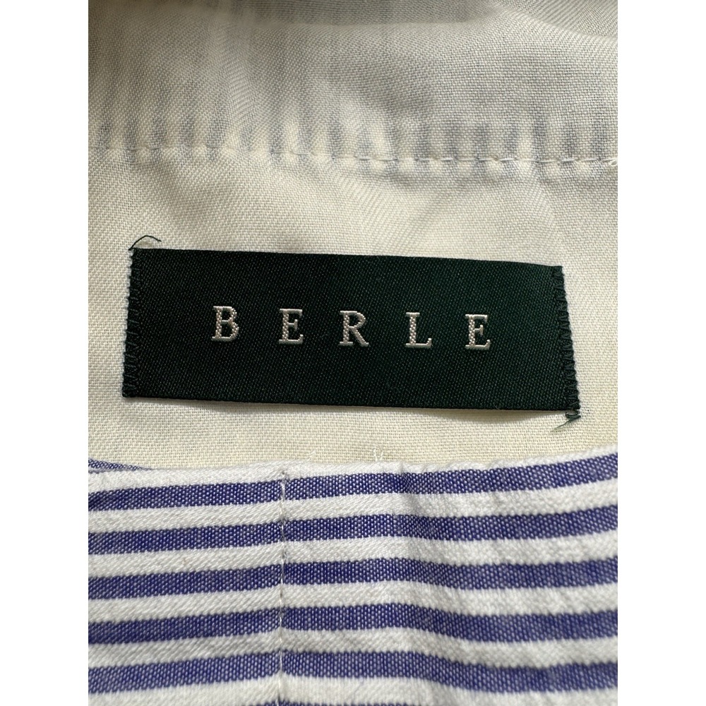 Berle Seersucker Pants Men's 34X32‎ Regular Blue Hickory Relaxed Fit Preppy - Picture 3 of 6